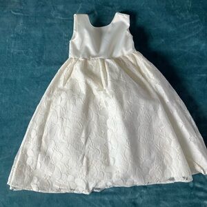 Rosebuds White Flower Girl Dress